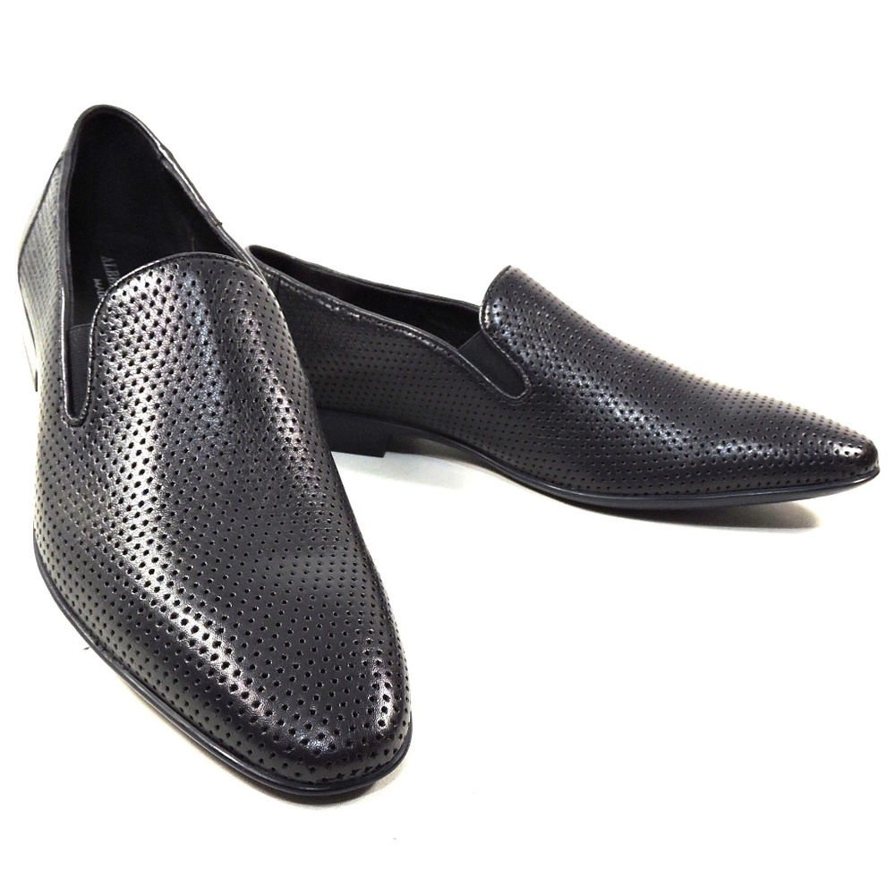ALBERTO CICCIOLI 🇮🇹 MEN'S BLACK SOFT LEATHER COMFORT SUMMER LOAFERS